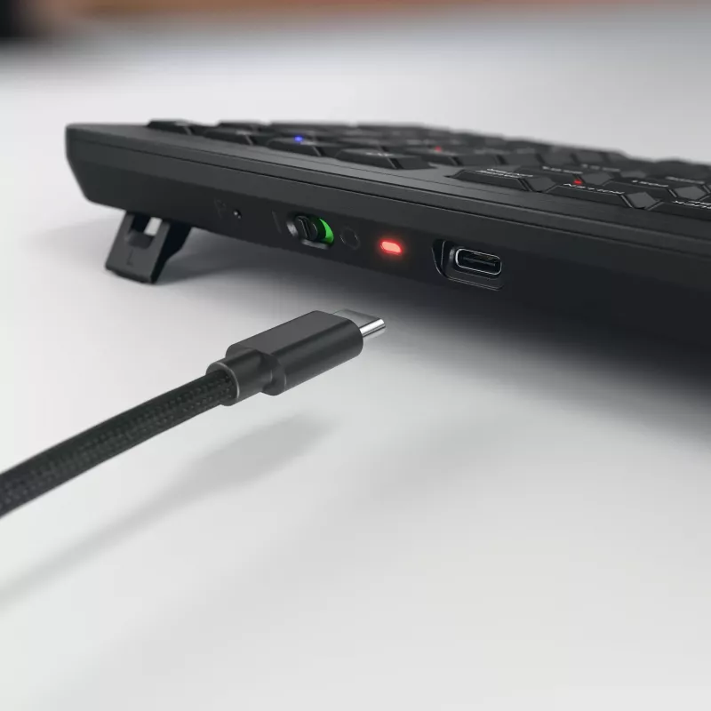 Keyboard Cherry Stream ultimate — Full-size AZERTY, USB + RF Wireless + Bluetooth, Scissor switches, LED backlight, Black