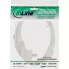 InLine power cable, CEE 7/7 angled / 3pin IEC C13 male, white, 1.8m