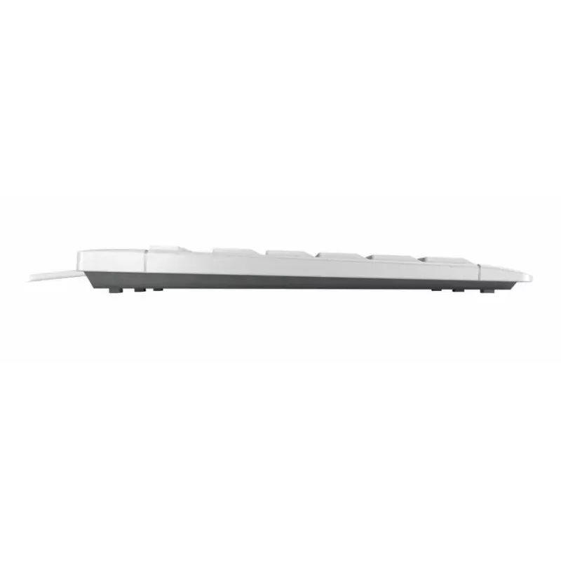 Cherry full-size wired keyboard Stream — QWERTZ layout, scissor switches, USB, 1.8 m cable, light grey