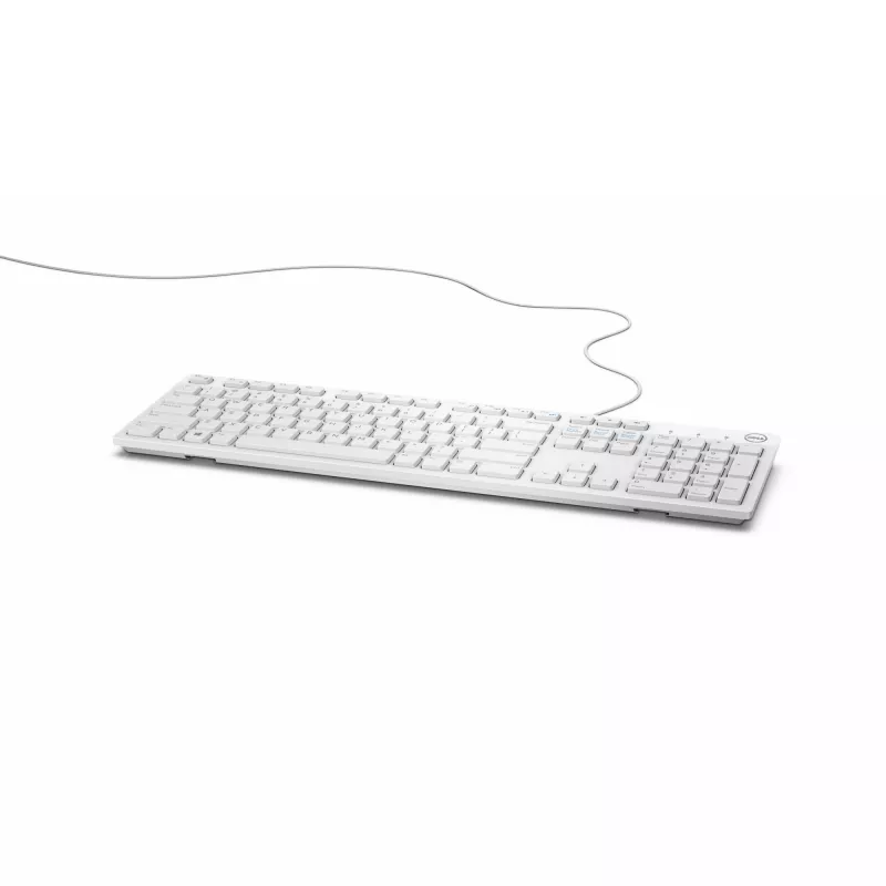 DELL Wired Keyboard - KB216 - German (QWERTZ) - White, Full-size (100%), Wired, USB, QWERTZ, White