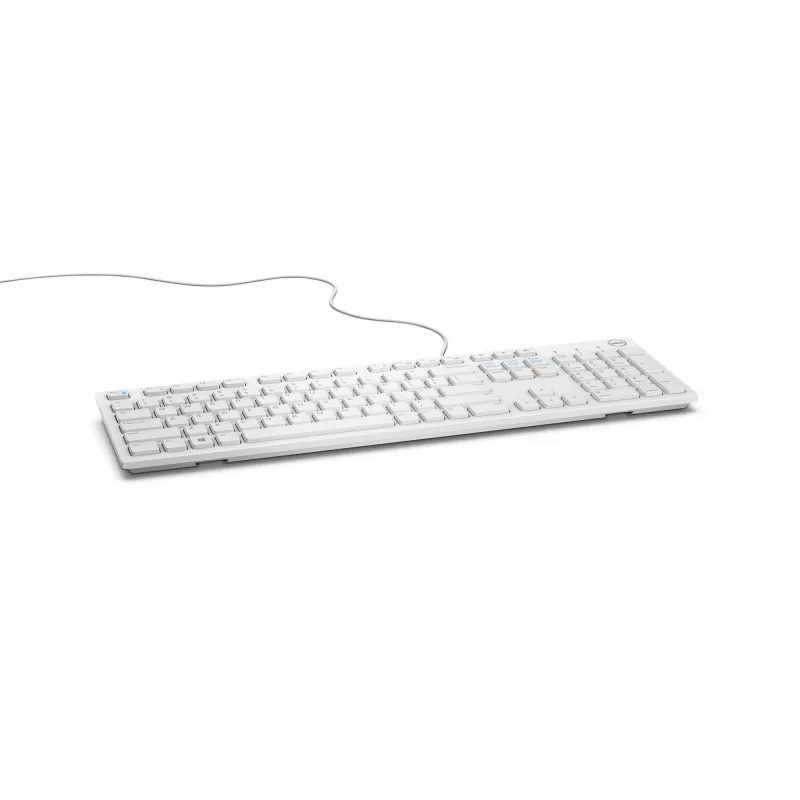 DELL Wired Keyboard - KB216 - German (QWERTZ) - White, Full-size (100%), Wired, USB, QWERTZ, White