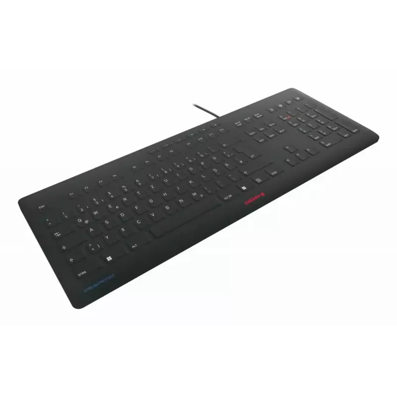 Cherry STREAM PROTECT keyboard, French layout, black, USB