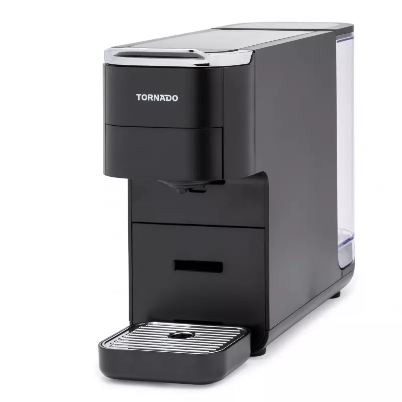 TORNADO TCM7042-GS | 5-in-1 Multi-Capsule Coffee Machine, Capsule coffee machine, 1.5 L, Coffee capsule, Ground coffee, 1350 W, Black