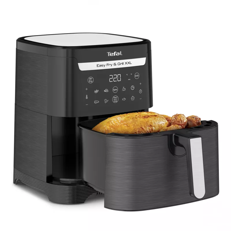Hot air fryer Tefal Easy Fry & Grill EY8018 6.5 L 1.5 kg 1830 W touch LCD black stand-alone