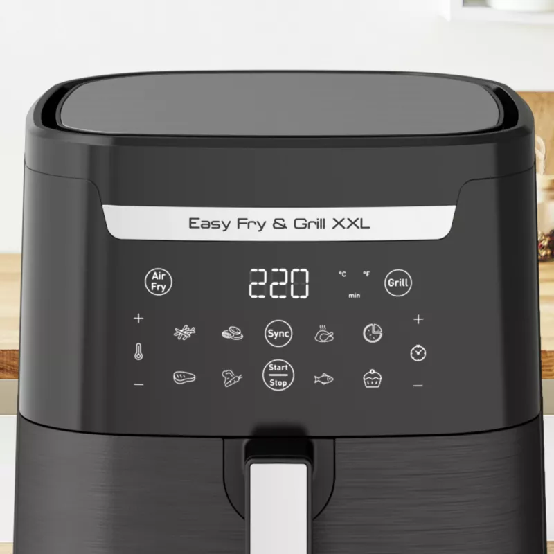 Hot air fryer Tefal Easy Fry & Grill EY8018 6.5 L 1.5 kg 1830 W touch LCD black stand-alone