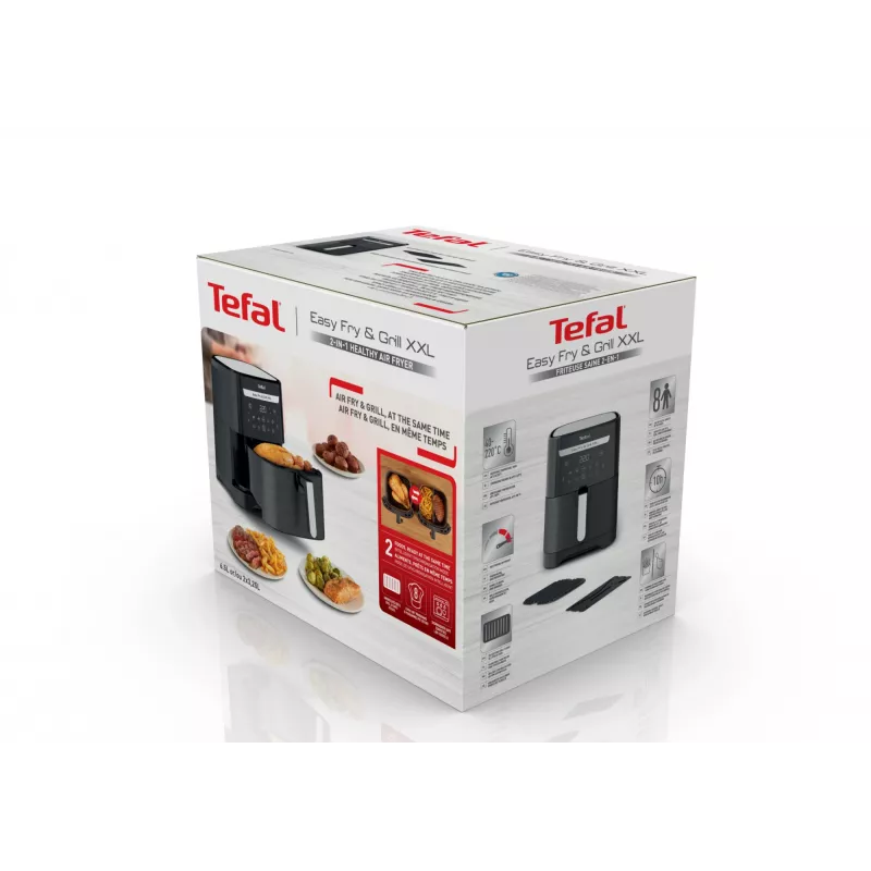 Hot air fryer Tefal Easy Fry & Grill EY8018 6.5 L 1.5 kg 1830 W touch LCD black stand-alone