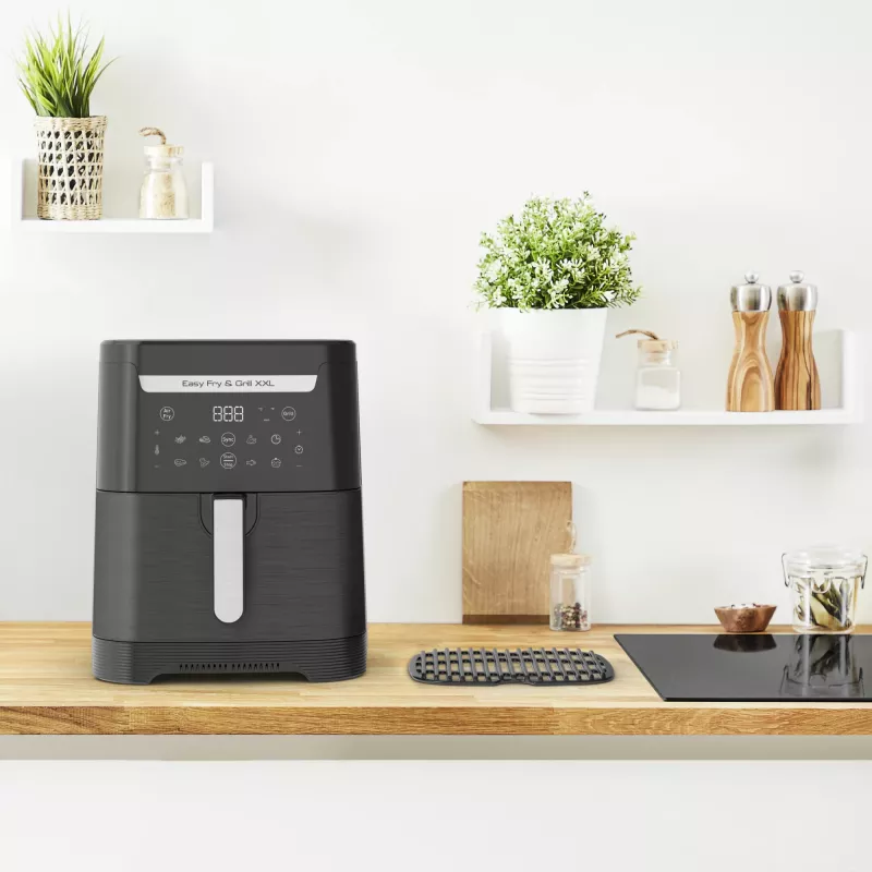 Hot air fryer Tefal Easy Fry & Grill EY8018 6.5 L 1.5 kg 1830 W touch LCD black stand-alone
