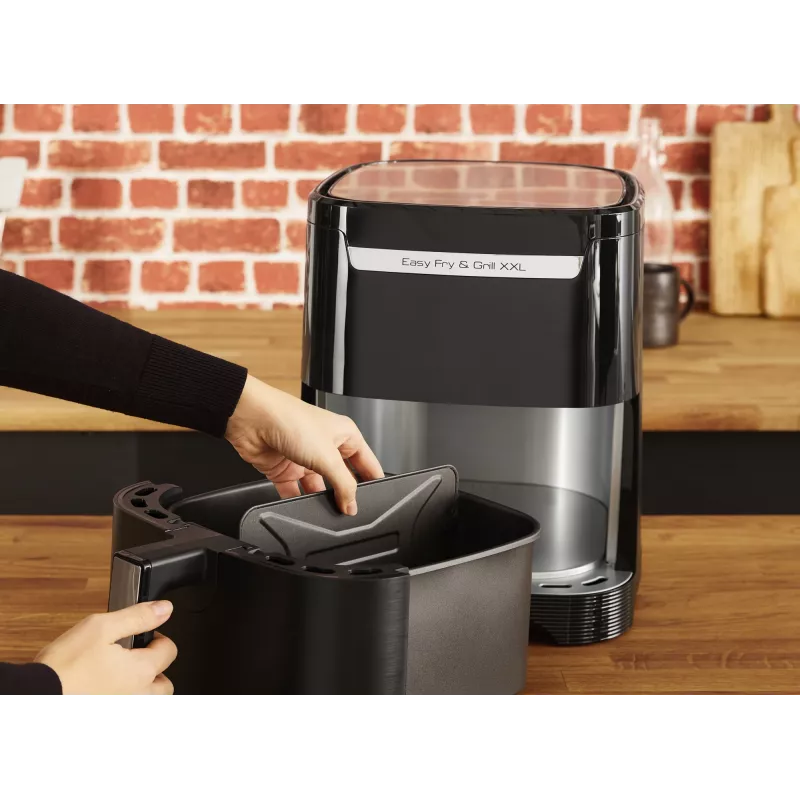Hot air fryer Tefal Easy Fry & Grill EY8018 6.5 L 1.5 kg 1830 W touch LCD black stand-alone