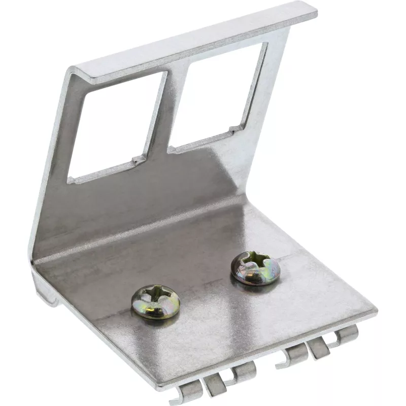 InLine Keystone Mounting for DIN rail, 2-port, metal