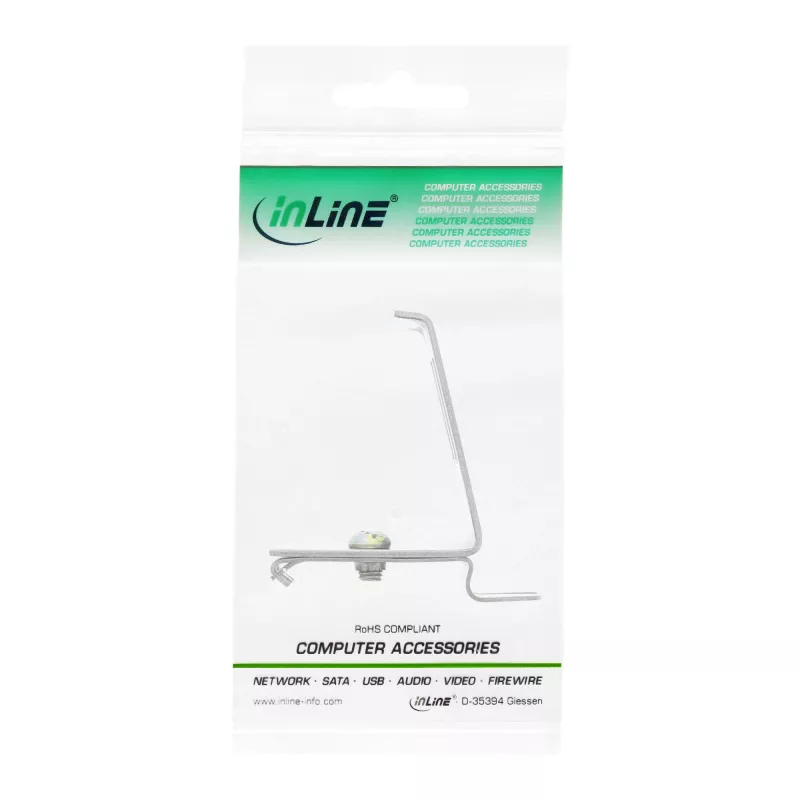 InLine Keystone Mounting for DIN rail, 2-port, metal