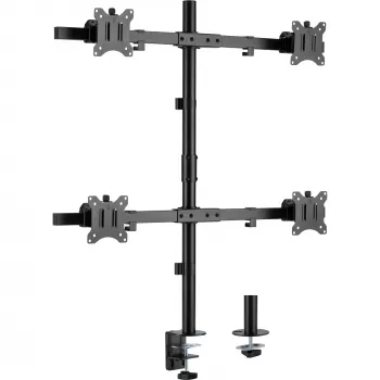 InLine Desk Bracket for 4x TV / LED / TFT Display up to 81cm 32 inch max. 9kg