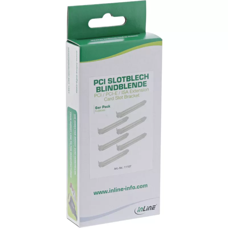 InLine PCI / PCI-E / ISA Extension Card Slot Bracket 6 pcs.