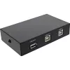 InLine USB 2.0 switch manual, USB-A device to 2 computers, 75 mm, 115 mm, 25 mm, 128 g, 75 x 115 x 25 mm, 90 mm