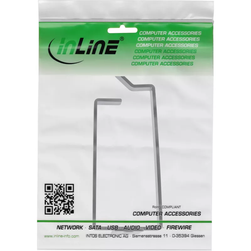 Cable bracket InLine 19110T metal 44.4×102.8×80 mm black, universal