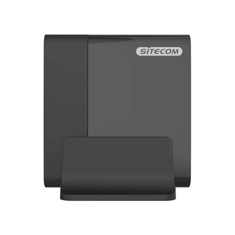 Mobile device charger Sitecom CH-1004 — Universal AC indoor charger, 100–240V input, up to 20V output, 3× USB-C, black