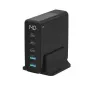 Mobile device charger Sitecom CH-1004 — Universal AC indoor charger, 100–240V input, up to 20V output, 3× USB-C, black