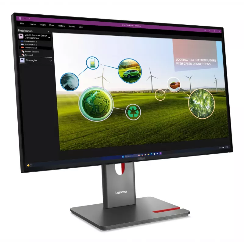 Lenovo ThinkVision P27Q-40 Monitor, 68.6 cm (27 inch), 2560 x 1440 pixels, Quad HD, LED, 6 ms, Black