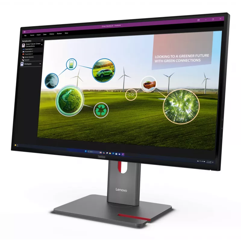 Lenovo ThinkVision P27Q-40 Monitor, 68.6 cm (27 inch), 2560 x 1440 pixels, Quad HD, LED, 6 ms, Black