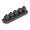 Cable holder DeLOCK 18444 black self-adhesive 5 feed-throughs set of 2