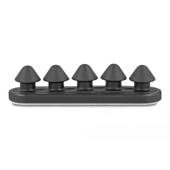 Cable holder DeLOCK 18444 black self-adhesive 5 feed-throughs set of 2