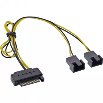 InLine SATA Y-power Cable SATA female / 2x FAN 2 Pin male 0.30m