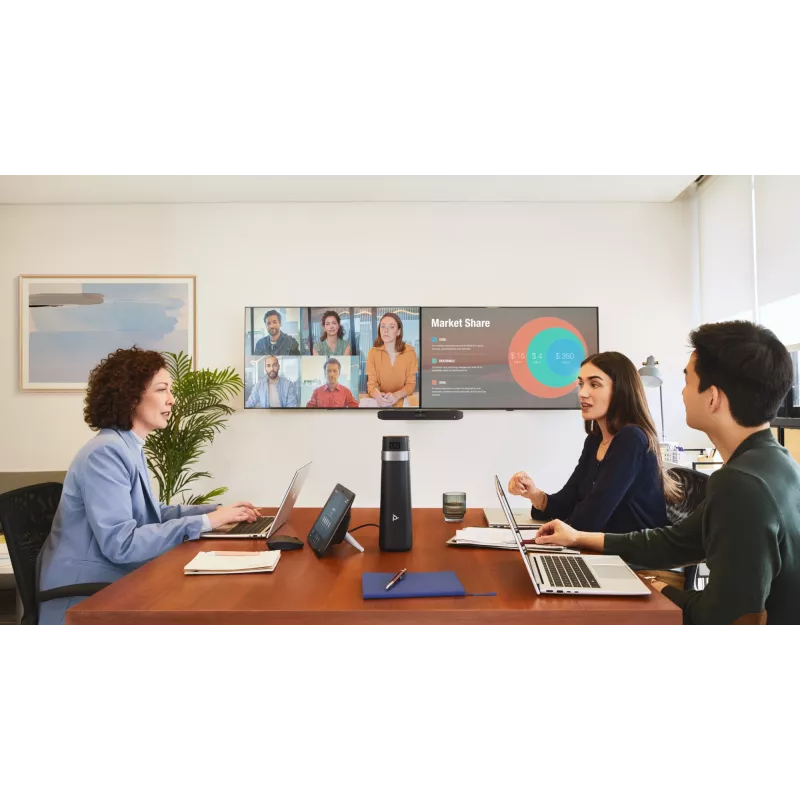Video bar HP Poly Studio X32 All-In-One, 4K Ultra HD, 20 MP, 5-person, Wi‑Fi, Ethernet, Bluetooth (no power supply, TAA)