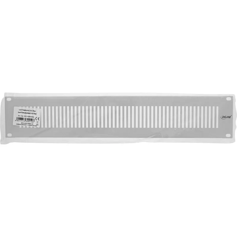 InLine 19 inch blind panel perforated, 2U, RAL 7035 grey