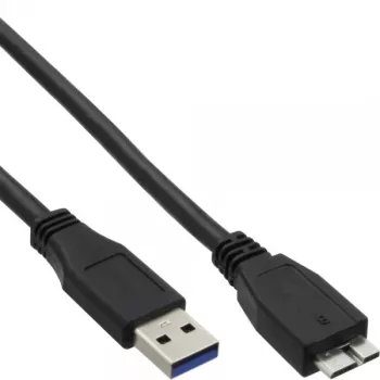 InLine USB 3.2 Gen.1 Cable Type A male / Micro B male, black, 1.5m