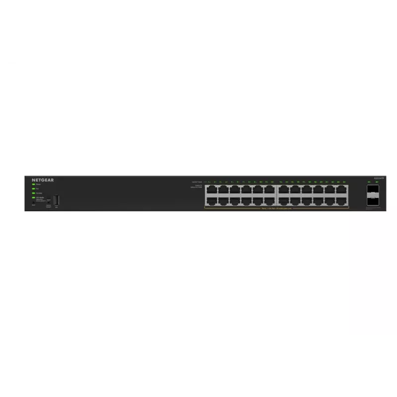 NETGEAR GS324TPv2 Managed L2/L3 Gigabit Ethernet (10/100/1000) Power over Ethernet (PoE) 1U Black