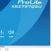 27 inch IIYAMA ProLite XB2797QSU-W1 IPS Quad HD (2560x1440) LED monitor, 178° viewing, USB 3.2 hub, speakers, VESA, height adjustable, white