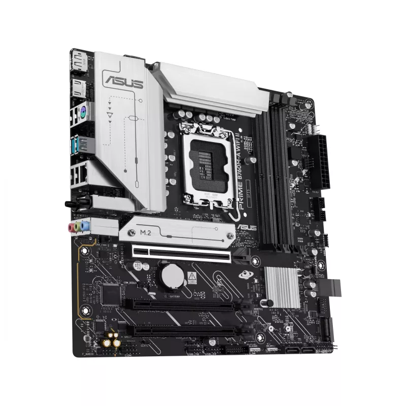 Motherboard ASUS PRIME B760M-A WIFI II micro ATX, Intel B760, LGA 1700, DDR5, 4 DIMM slots, up to 256 GB, Wi‑Fi 6E, 2.5Gb Ethernet