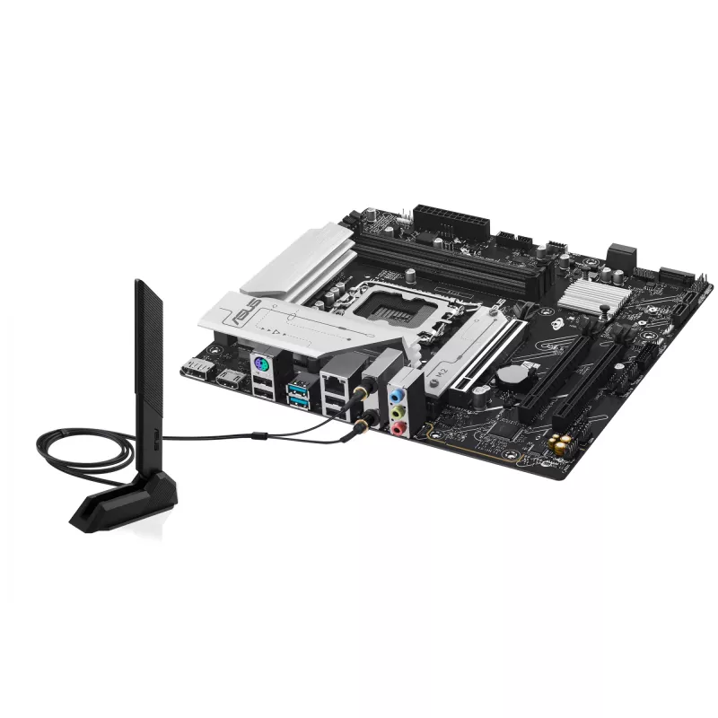 Motherboard ASUS PRIME B760M-A WIFI II micro ATX, Intel B760, LGA 1700, DDR5, 4 DIMM slots, up to 256 GB, Wi‑Fi 6E, 2.5Gb Ethernet