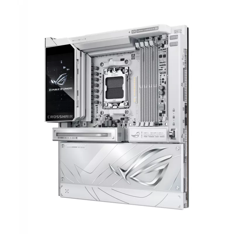 Motherboard ASUS ROG CROSSHAIR X870E GLACIAL — AMD X870E, Socket AM5, E-ATX, DDR5, up to 256 GB, Wi‑Fi 7, 10Gb Ethernet