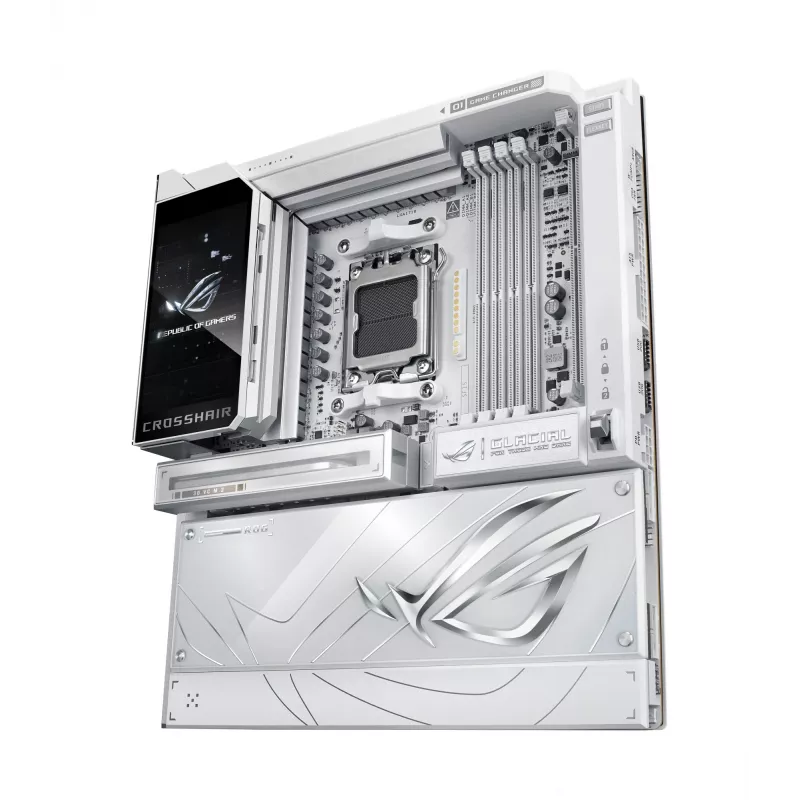 Motherboard ASUS ROG CROSSHAIR X870E GLACIAL — AMD X870E, Socket AM5, E-ATX, DDR5, up to 256 GB, Wi‑Fi 7, 10Gb Ethernet