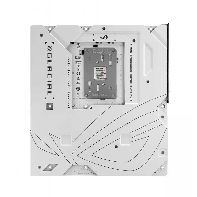 Motherboard ASUS ROG CROSSHAIR X870E GLACIAL — AMD X870E, Socket AM5, E-ATX, DDR5, up to 256 GB, Wi‑Fi 7, 10Gb Ethernet