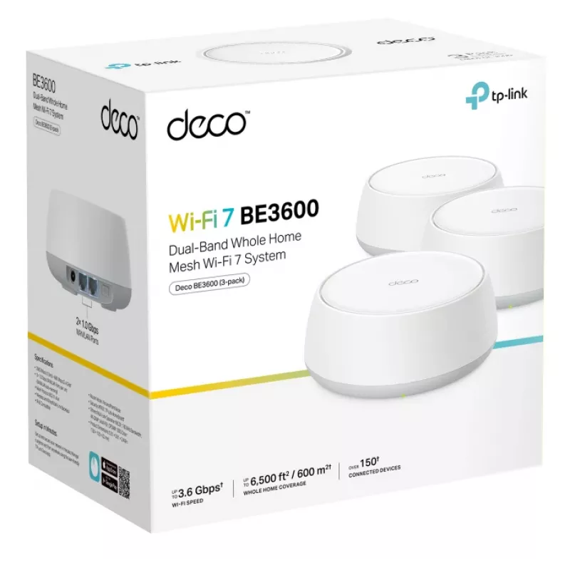 TP-Link Deco BE3600 Dual-band (2.4 GHz / 5 GHz) Wi-Fi 7 (802.11be) White 2 Internal