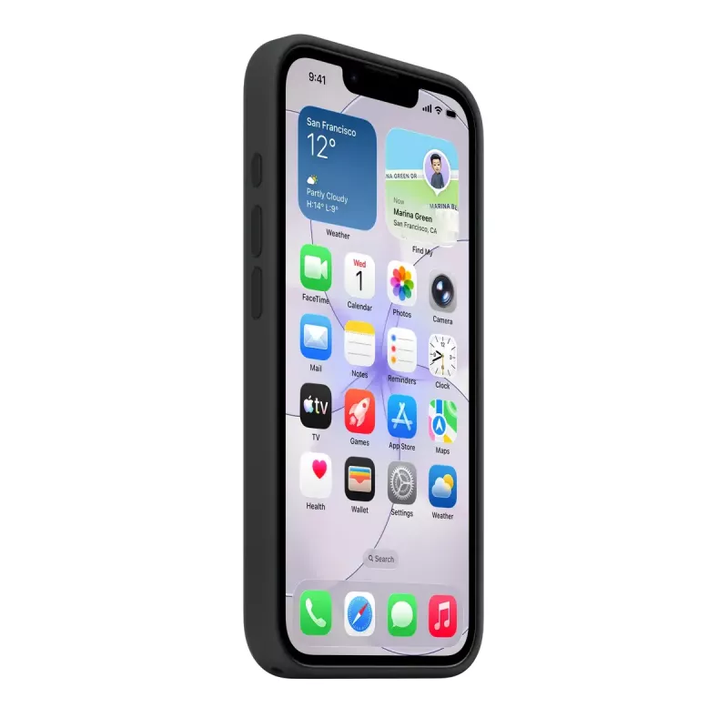 Silicone Case with MagSafe for Apple iPhone 17e — Black, Silicone & Microfibre, 6.1 inch