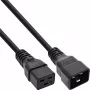 InLine power cable C19 / C20 3-pin IEC male / female black 7.5m