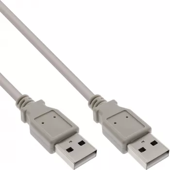 USB 2.0 Cable Type A male/male beige 2m InLine 34318H