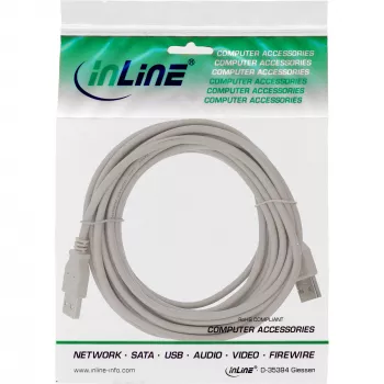USB 2.0 Cable Type A male/male beige 2m InLine 34318H