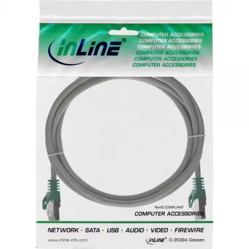 InLine Crossover PC to PC Patch Cable SF/UTP Cat.5e grey 0.3m