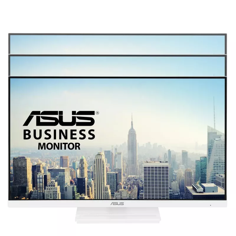 27 inch ASUS VA279QGS-W LCD monitor, 1920x1080 Full HD, IPS, 1 ms, 350 cd/m², USB 3.2 hub, speakers, VESA, height adjustable, white