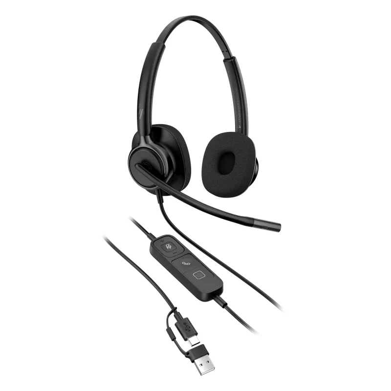 Wired Stereo Headset HP Poly Mission 425 Classic USB, over-ear, 126 g