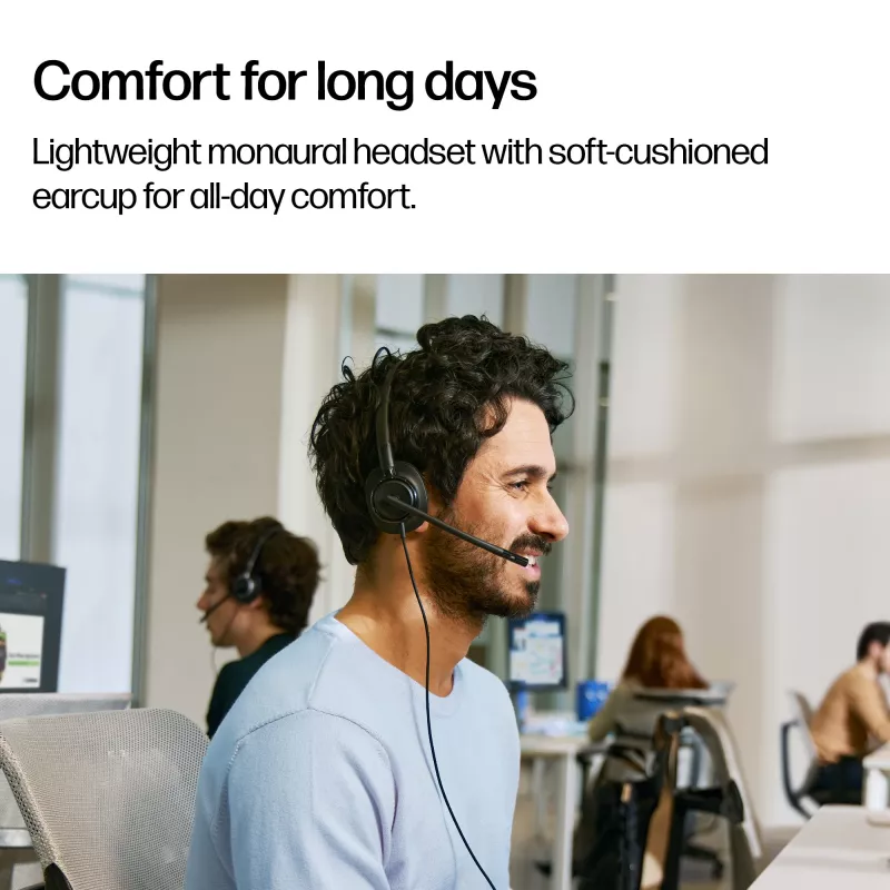 Wired Stereo Headset HP Poly Mission 425 Classic USB, over-ear, 126 g