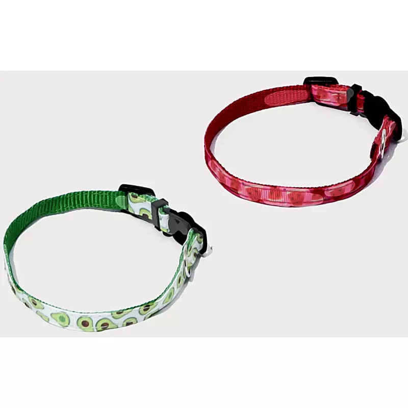 Standard pet collar Catlink CL-UTS-01 — universal dog and cat collar, includes 2 RFID tags, Green/Red