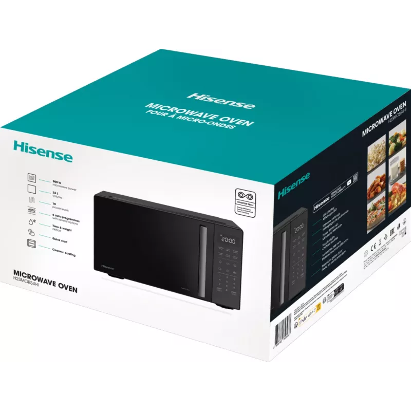 Hisense H23MOBS4HI Black Solo microwave Countertop 23 L 900 W