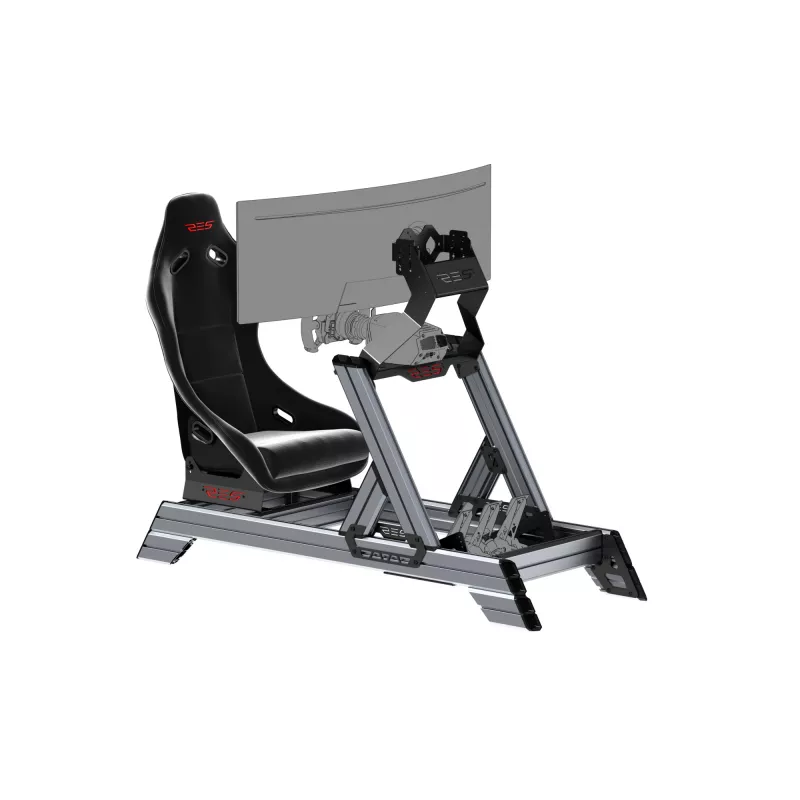 Res-Tech SMART COCKPIT + GT SEAT (BUNDLE), Racing cockpit, Black, Grey, Acrylonitrile butadiene styrene (ABS), Aluminium, 52 kg, Italy