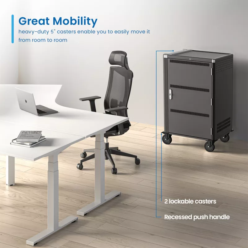 Ewent EW1701 portable device management cart/cabinet Portable device management cabinet Black, Grey