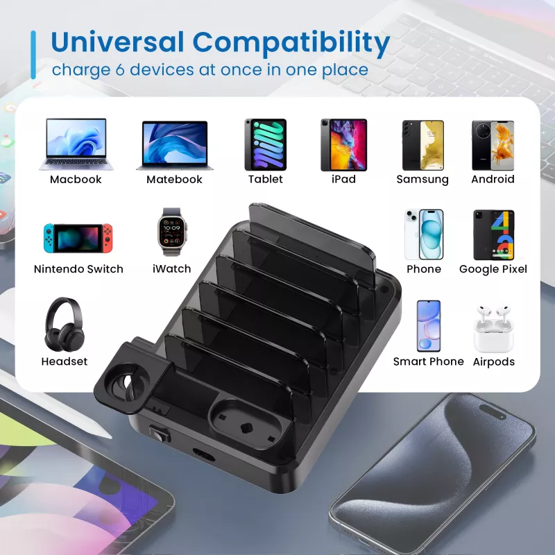Ewent EW1335 mobile device charger Universal Black AC Fast charging Indoor