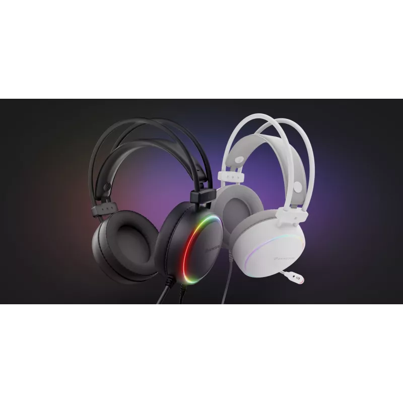 Headset Genesis NSG-2307 wired gaming headphones, circumaural, 20–20000 Hz, 2.2 m cable, black